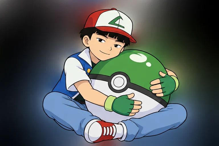 KIMASH hugging a giant green ball
